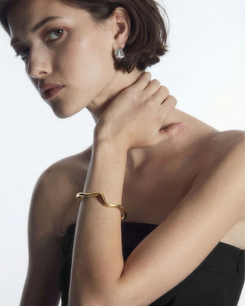 Wave Cuff Gold Vermeil