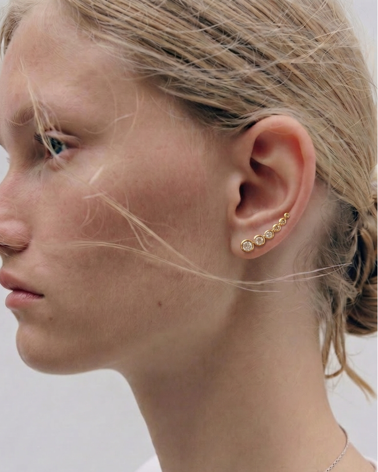 Bubble Climber Earring Gold Vermeil