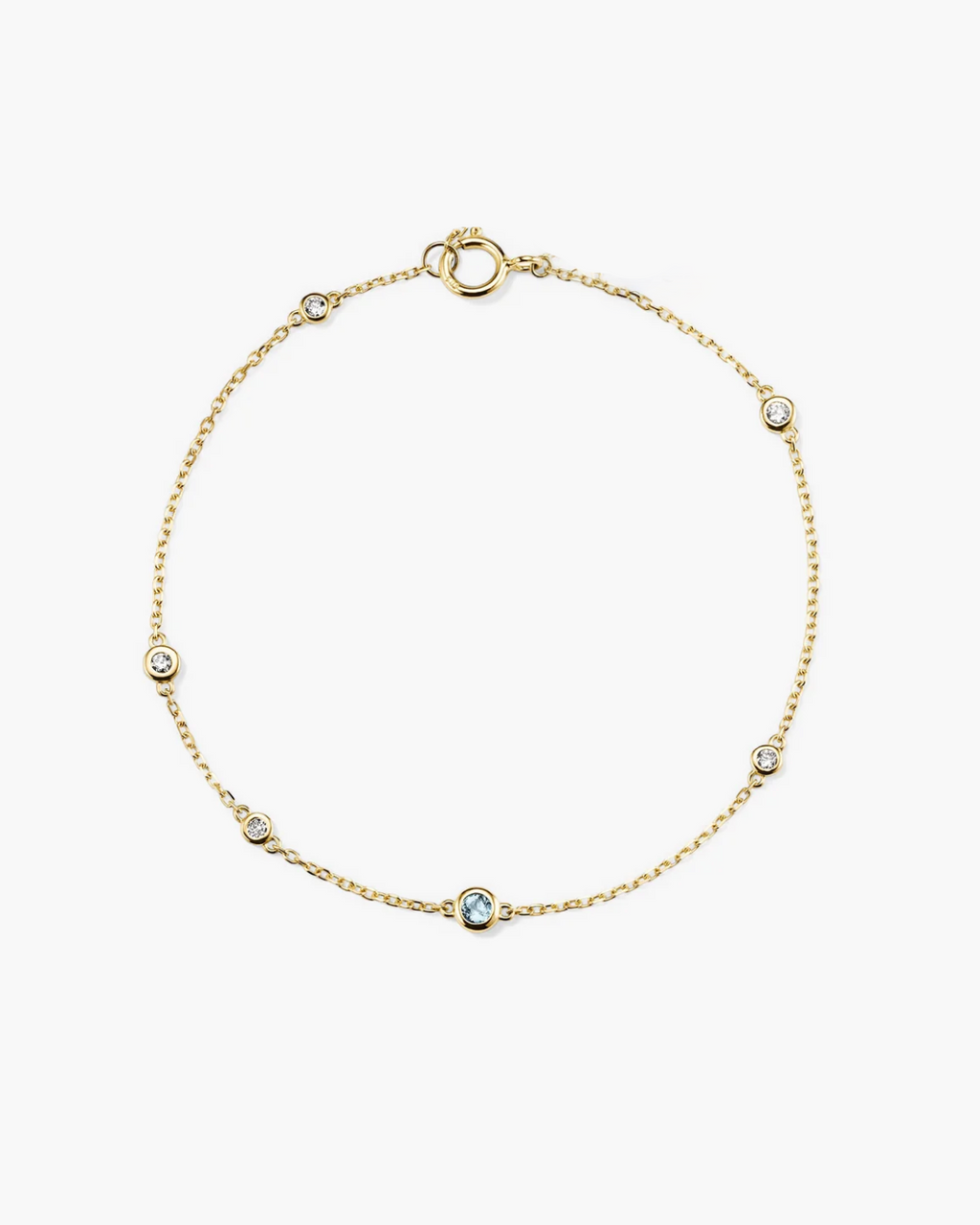 Multi Gemstone Station Bracelet