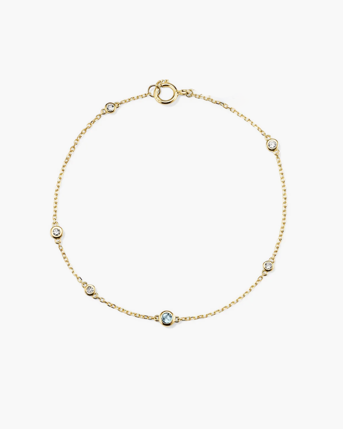 Multi Gemstone Station Bracelet
