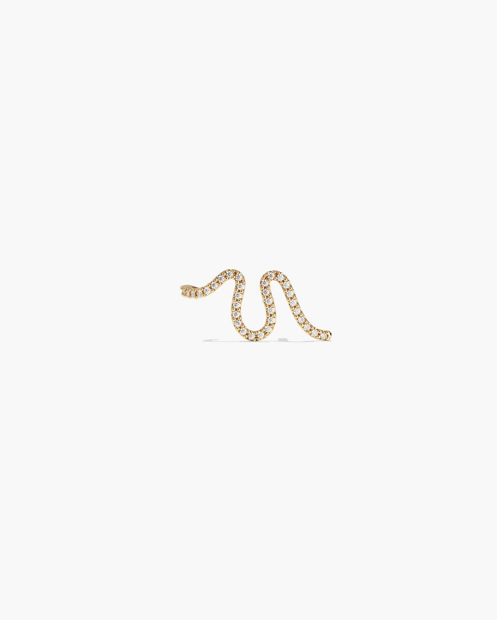 Wave Pavé Diamond Stud